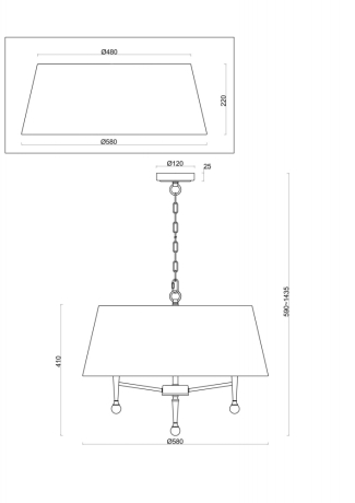 Подвесной светильник Freya Rosemary FR5190PL-05BS3