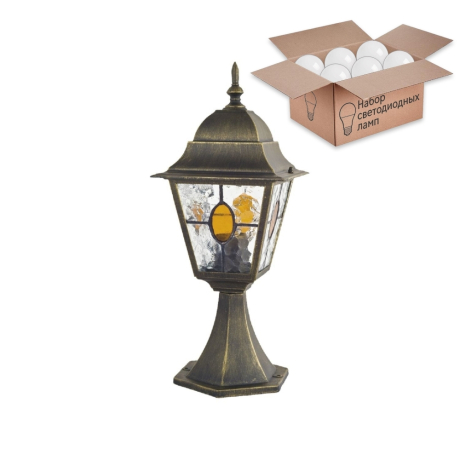Уличный ландшафтный светильник  с лампочкой Favourite Zagreb 1805-1T+Lamps А60