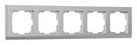 Рамка на 5 постов Werkel Stark (серебряный) W0051806
