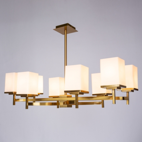 Люстра на штанге с лампочками DIVINARE 4504/17 LM-8+Lamps