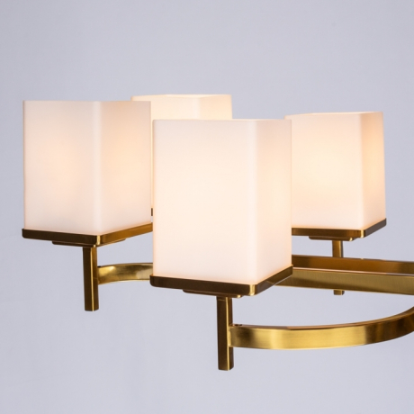 Люстра на штанге с лампочками DIVINARE 4504/17 LM-8+Lamps
