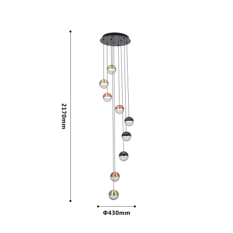 Подвесная люстра Favourite Luna 4371-9P