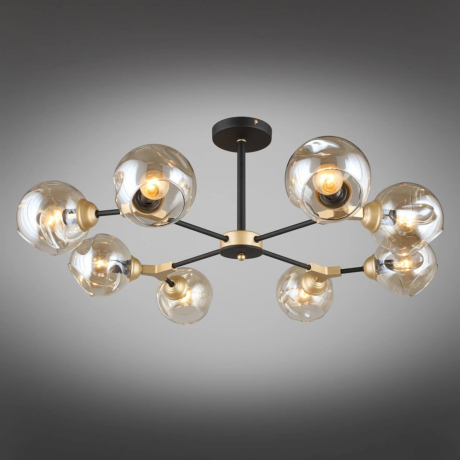 Люстра с поддержкой Алисы потолочная Omnilux OML-93607-08-A