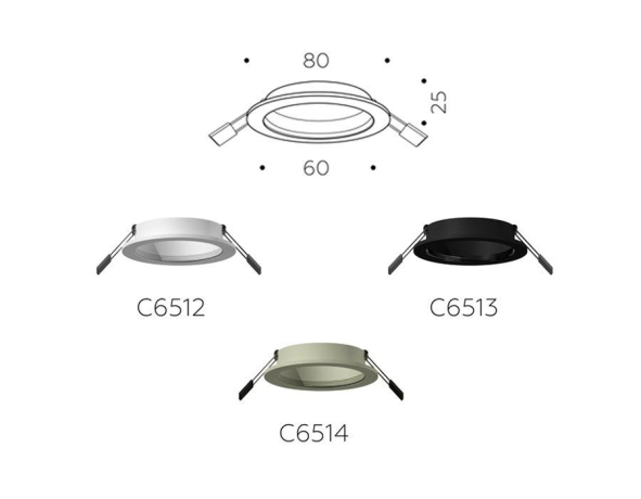 Корпус светильника встраиваемый для насадок D60mm Ambrella light Diy Spot C6512