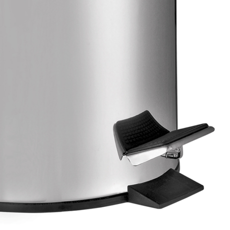 Нарушена упаковка!  <209760> Ведро-контейнер для мусора (урна) с педалью LAIMA "Classic", 12 л, зеркальное, нержавеющая сталь, со съемным внутренним ведром, 232261 (232261)