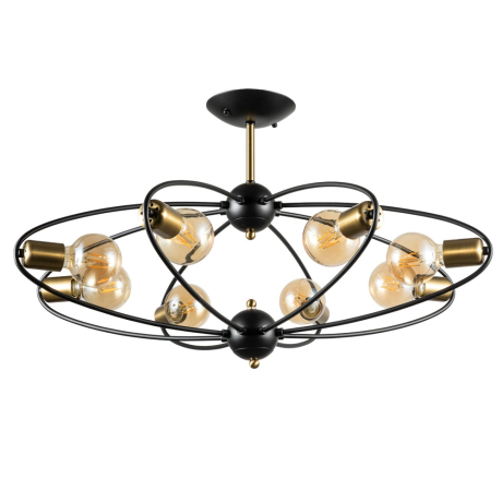 Люстра на штанге Arte lamp Glasgow с поддержкой Маруся A1963PL-8BK-М