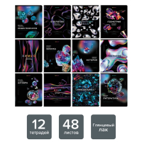 Нарушена упаковка!  <442846> Тетради предметные, КОМПЛЕКТ 12 ПРЕДМЕТОВ, "MAGICAL", 48 л., глянцевый УФ-лак, BRAUBERG, 404610 (404610)