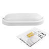 Ultraflash LBF-0412 C01 (Св-к LED влагозащищённый, 12 Вт, IP65, 220В, 4000К, овал) (15346)