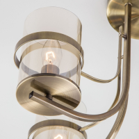 Нарушена упаковка!  <176995> 60085/5 античная бронза античная бронза Потолочная люстра со стеклянными плафонами Eurosvet Coppa