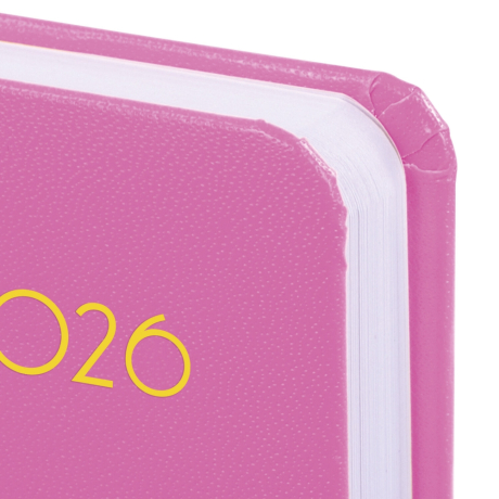 Нарушена упаковка!  <795271> Ежедневник датированный 2026, МАЛЫЙ ФОРМАТ 100х150 мм, А6, BRAUBERG "Select", балакрон, розовый, 117262