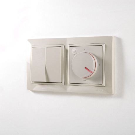 Выключатель проходной двухклавишный без рамки Werkel слоновая кость W1122003