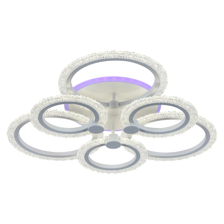 Светодиодная диммируемая люстра с ПДУ Profit Light 8003/3+3 WHT A