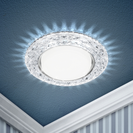 Нарушена упаковка! <173766> Встраиваемый светильник c LED подсветкой Эра DK LD24 SL/WH (Б0029631)