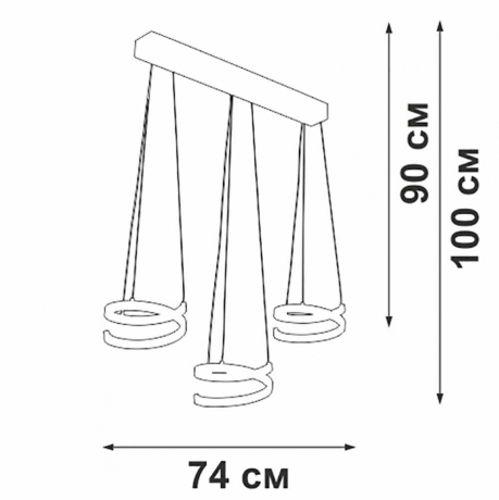 Подвесной светильник Vitaluce V3047 V3047-0/3S