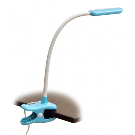 Сенсорная настольная лампа с диммером на прищепке Uniel TLD-554 Blue/LED/400Lm/5500K/Dimmer (UL-00003646)