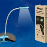 Сенсорная настольная лампа с диммером на прищепке Uniel TLD-554 Blue/LED/400Lm/5500K/Dimmer (UL-00003646)