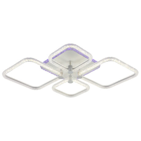 Светодиодная диммируемая люстра с ПДУ Profit Light 8049/2+2 WHT 100W+8W RGB