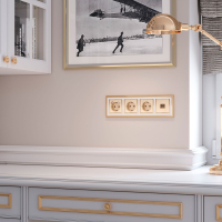 Розетка Ethernet RJ-45 (шампань рифленый) Werkel W1181010