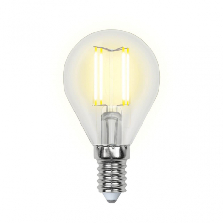 Филаментная лампа E14 6W 4000K (белый) Sky Uniel LED-G45-6W-NW-E14-CL PLS02WH (UL-00001371)