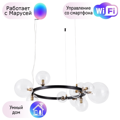 Подвесной светильник Vincent Arte lamp с поддержкой Маруся A7790SP-10BK-М
