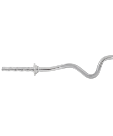 Нарушена упаковка! <381848> Гриф для штанги BB-102 W-образный, 120 см, d=25 мм, металлический, с металлическими замками, хром 4680459126627