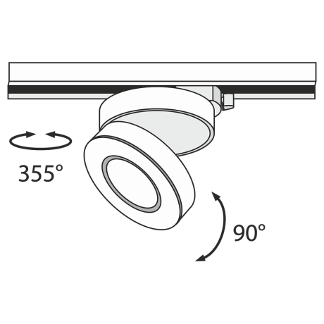 Однофазный LED светильник 12W 4000К для трека Maytoni Track TR006-1-12W3K-B4K