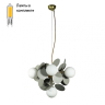 Светильник подвесной с Led лампочками в комплекте LOFT IT 10008/6 Grey+Lamps