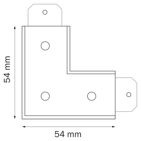 Соединитель угловой внутренний для треков Lightstar Teta 505127