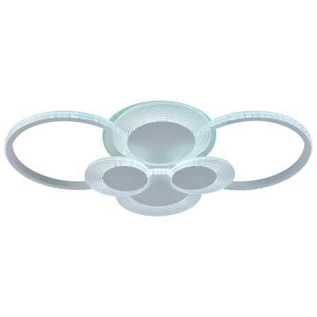 Светодиодная диммируемая люстра с ПДУ Profit Light 5883/6 WHT 128W+8W RGB