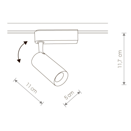 Однофазный LED светильник 12W 3000К для трека Nowodvorski Profile Iris 9001