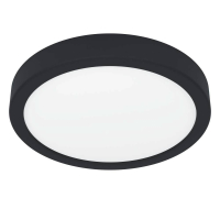 900653 Накладной светильник FUEVA 5, 17W (LED), 3000K, IP44, ?210, сталь, черный / пластик, белый