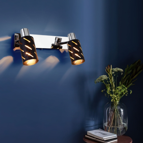 Бра Eurosvet Fente 20090/2 черный/хром