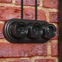 Ретро кабель витой 3х1,5 (черный) Werkel 50 м W6453508