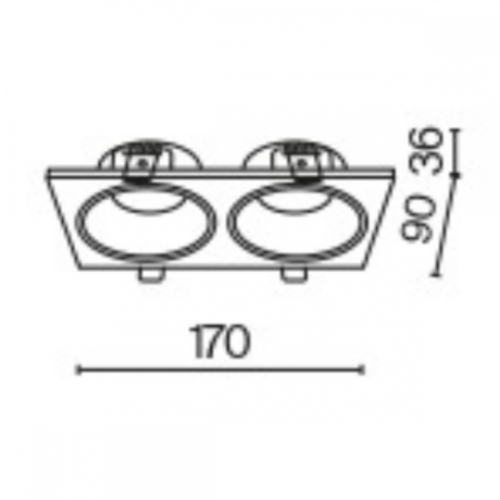Встраиваемый светильник Maytoni Technical Zoom DL033-2-02B