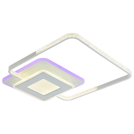 Светодиодная диммируемая люстра с ПДУ Profit Light 8293 WHT 92W+10W RGB