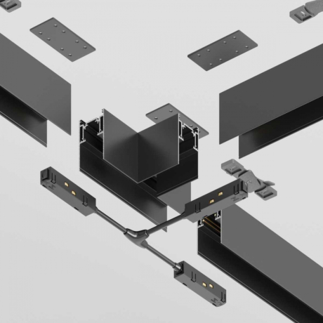 Соединитель T-образный для треков накладных Maytoni Technical Accessories for tracks Gravity TRA010CT-41B