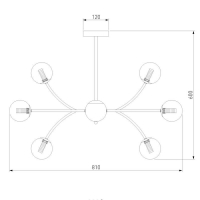 Люстра на штанге Eurosvet Astro 30179 матовое золото