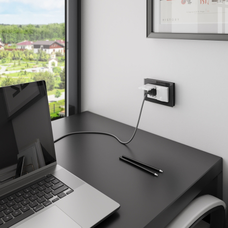 Рамка на 2 поста Werkel Favorit (черный) W0081108