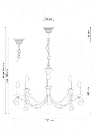 Подвесная люстра Lucia Tucci Fondi Fondi 330.8 antique