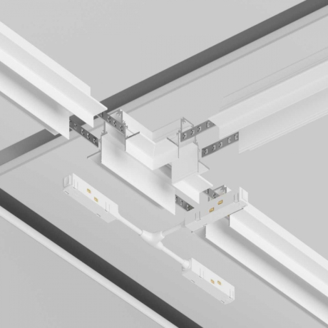 Соединитель T-образный для треков накладных Maytoni Technical Accessories for tracks Gravity TRA010CT-42W