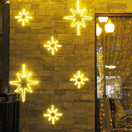 Светодиодная фигура Звездочка теплый свет Ardecoled ARD-Star-M2-380X250-36Led Warm (25313)