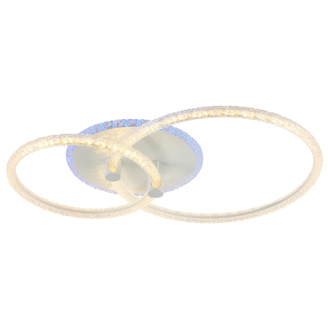 Светодиодная диммируемая люстра с ПДУ Profit Light 8024/2 WHT 69W+7W RGB