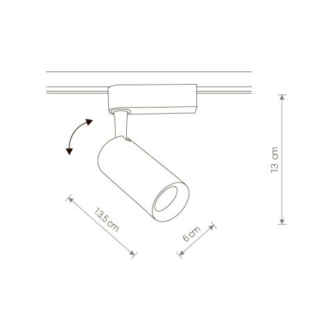 Однофазный LED светильник 20W 4000К для трека Nowodvorski Profile Iris 9007