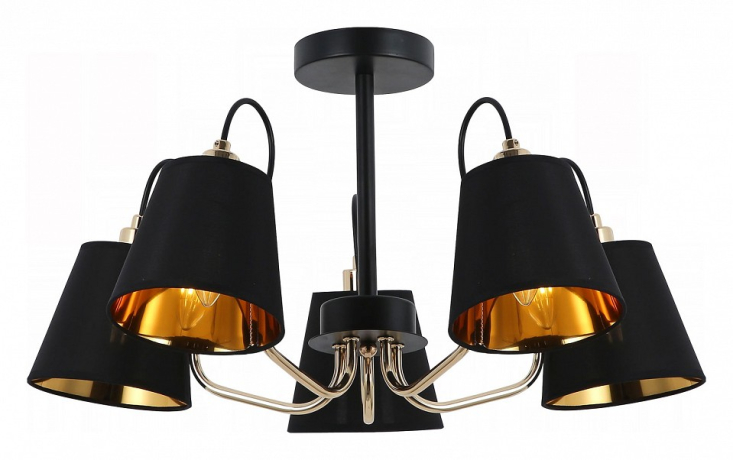 Люстра на штанге ILLUMICO  IL6120-5COU-79 BK GD
