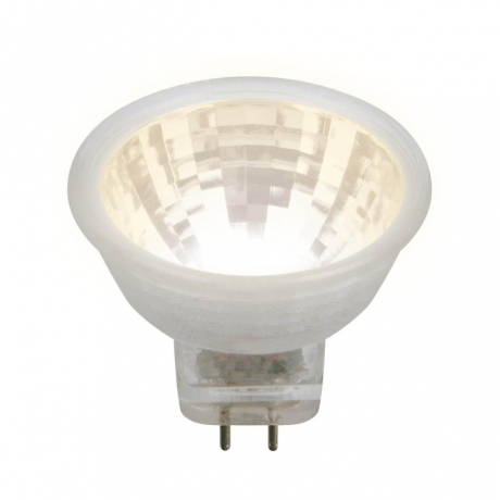 Лампа светодиодная GU4 3W 3000K (теплый белый) Uniel LED-MR11-3W/WW/GU4/220V GLZ21TR (UL-00001702)