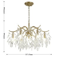 Люстра с лампочками, подвесная, комплект от Lustrof. №332934-617264