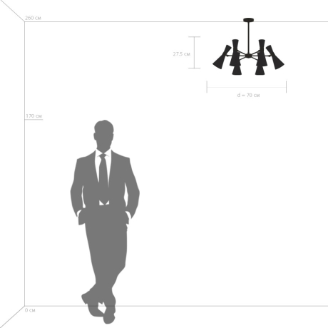 Люстра на штанге Lightstar с поддержкой Маруся Dumo (MD8506/6A) 816066