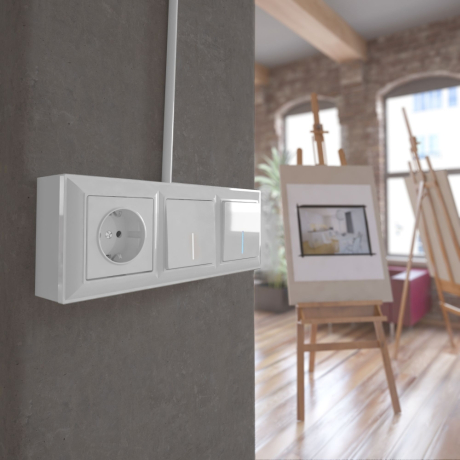 Короб накладной для розетки Werkel белый W8000001