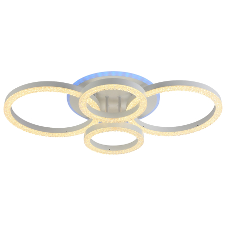 Светодиодная диммируемая люстра с ПДУ Profit Light 5894/4 WHT 112W+8W RGB