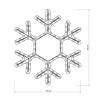 Светодиодная фигура Снежинка теплый свет Ardecoled ARD-Snowflake-M7-450X375-126Led Warm (25315)